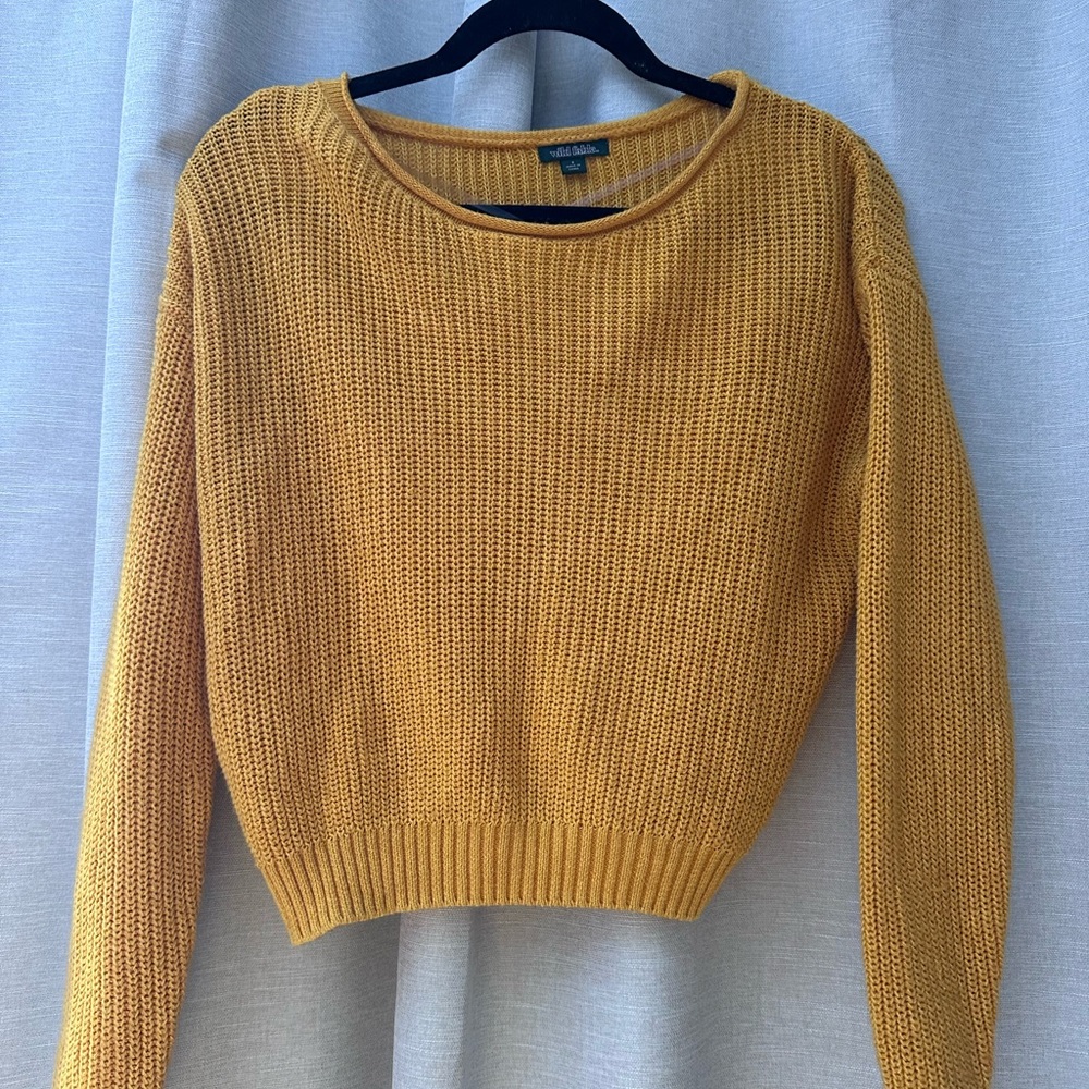 Wild Fable Mustard Crew Neck Sweater